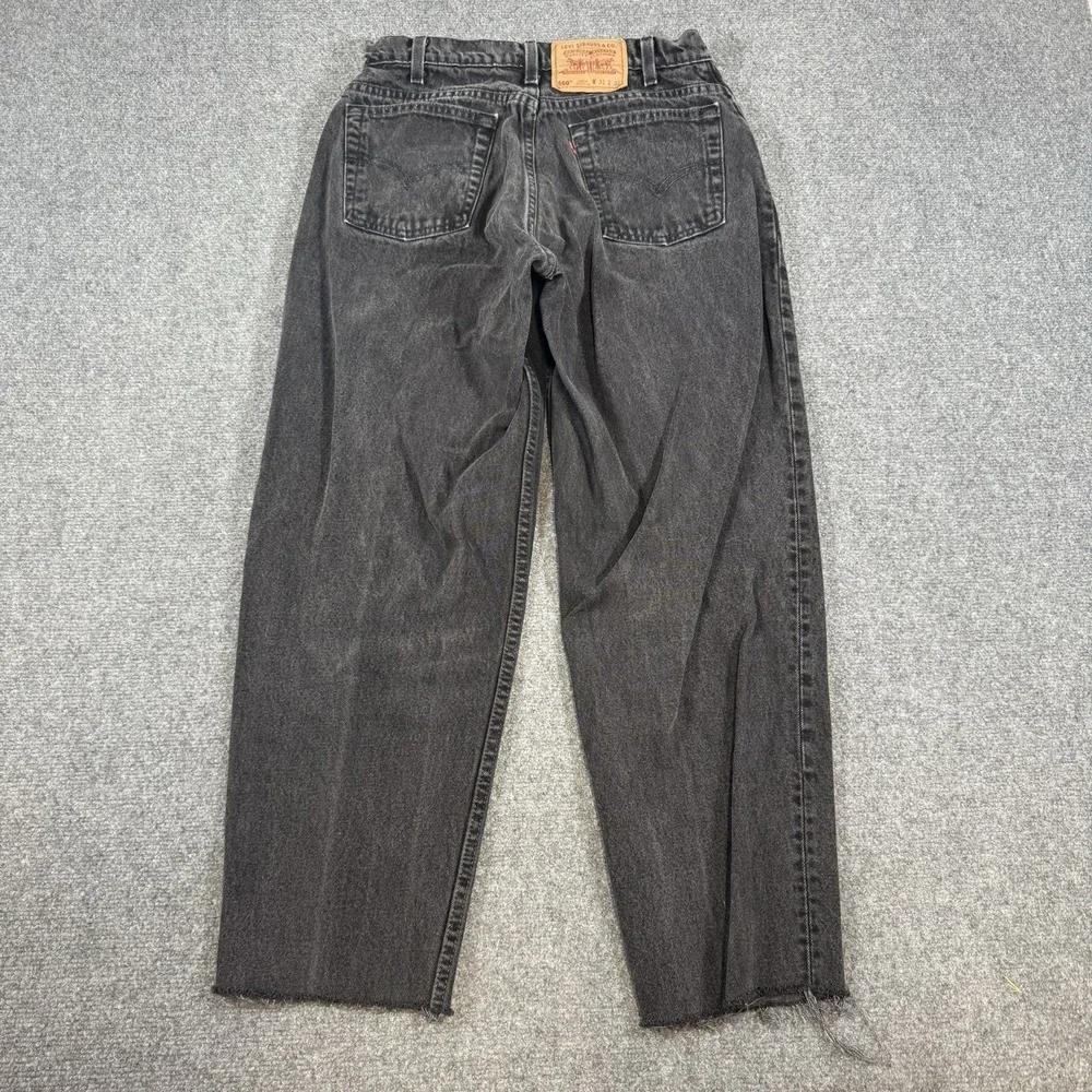 Vintage Levi's Jeans Men 31x32 (27x28) Black 560 Baggy Loose‎ Fit Tapered Leg